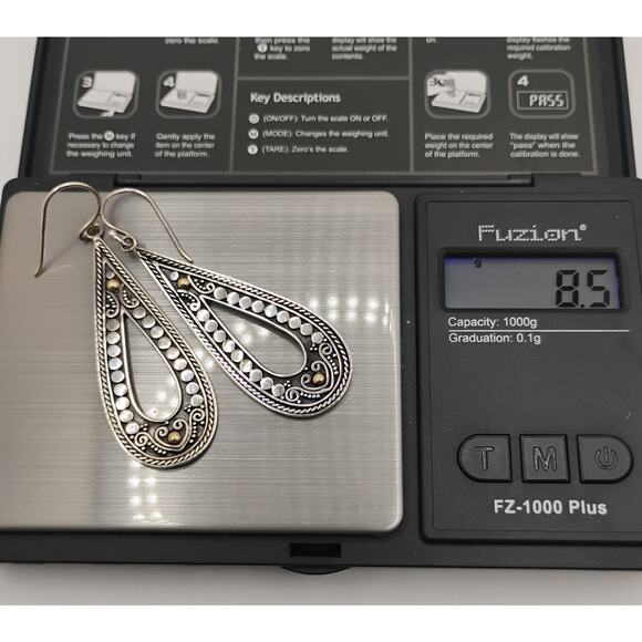 Robert Manse Sterling Silver Earrings with 18k accents - Picture 7 of 7